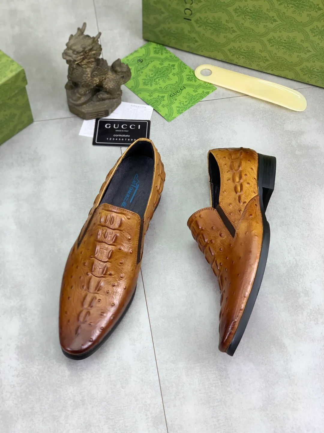 Men's Men's Shoes 💰P500 [New Style] 💰💎💎💎 [Gucci] GUCCI high-end men's formal business leather shoes, original order 1:1! Original imported high-end calfskin, original metal buckle, imported first-layer pigskin lining for feet, original high-end outsole, men's shoe size: 38-44